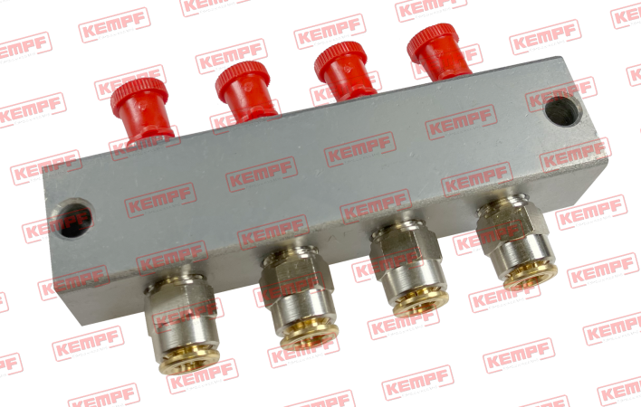 147725 Kempf Nippelblock 4-fach Stahl 180° montiert